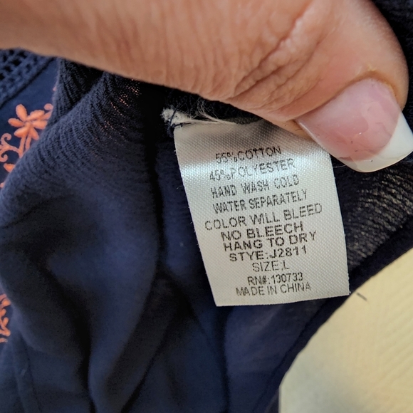 Umgee embroidered spaghetti strap blouse - Picture 10 of 10